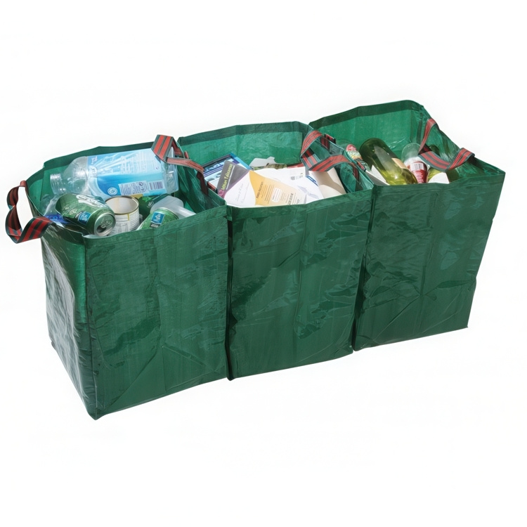 Bags for recycling, GARLAND RECYCLING, 3 bags, 33 x H48 cm, Green in the group Storage / Cleaning and waste sorting / Waste sorting at SmartaSaker.se (41356)