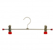 Classic Hanger for skirts, Metal, MAWA KLAMMERN CLIP, 30 cm, Silver / Red