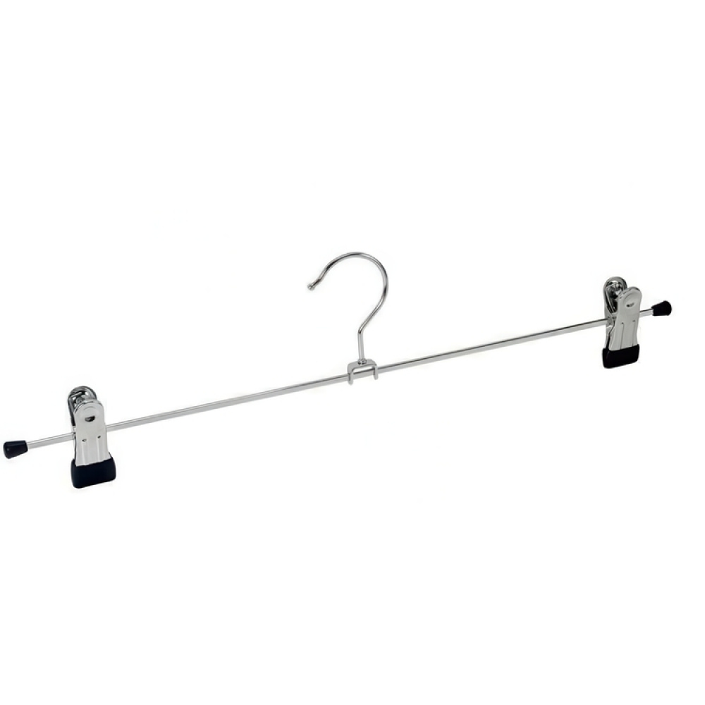 Classic Hangers for skirts or trousers, Set of 2, BLUE LARGE CLAMP HANGERS, 40 cm, Silver / Blue in the group Storage / Wardrobe storage / Hangers and hooks at SmartaSaker.se (41360)