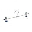 Classic Hangers for skirts or trousers, Set of 2, BLUE MEDIUM CLAMP HANGERS, 30 cm, Silver / Blue Classic Hangers for skirts or trousers, Set of 2, BLUE MEDIUM CLAMP HANGERS, 30 cm, Silver / Blue