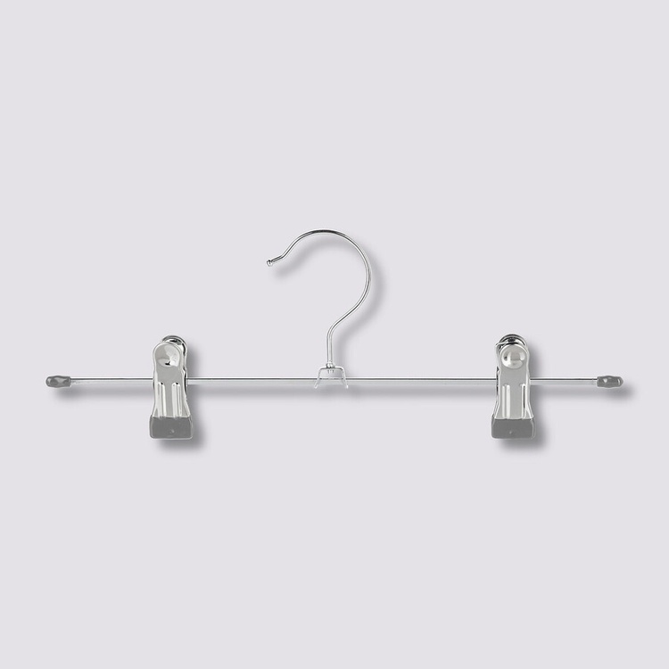 Classic Hanger for skirts, 3 hangers, Metal, CINTRES CLIP HANGERS, 30 cm, Silver / light grey in the group Storage / Wardrobe storage / Hangers and hooks at SmartaSaker.se (41362)