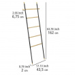 Clothes rack in metal, and bamboo, LOFT LEANING LADDER HANGER, 57 x H 162 cm, Black Clothes rack in metal, and bamboo, LOFT LEANING LADDER HANGER, 57 x H 162 cm, Black