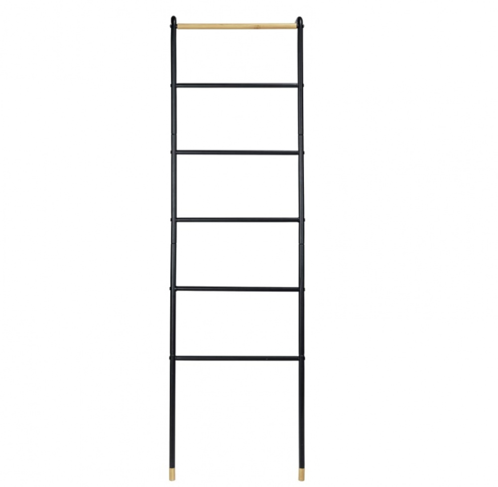 Clothes rack in metal, LOFT LEANING LADDER, 43,5 x H 162 cm, Black in the group Storage / Bedroom storage / Clothes racks at SmartaSaker.se (41379)