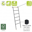 Clothes rack in metal, LOFT LEANING LADDER, 43,5 x H 162 cm, Black Clothes rack in metal, LOFT LEANING LADDER, 43,5 x H 162 cm, Black