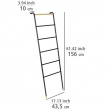 Clothes rack in metal, LOFT LEANING LADDER, 43,5 x H 162 cm, Black Clothes rack in metal, LOFT LEANING LADDER, 43,5 x H 162 cm, Black