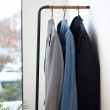 Clothes rack in metal, TOWER SLIM LEANING HANGER, Yamazaki