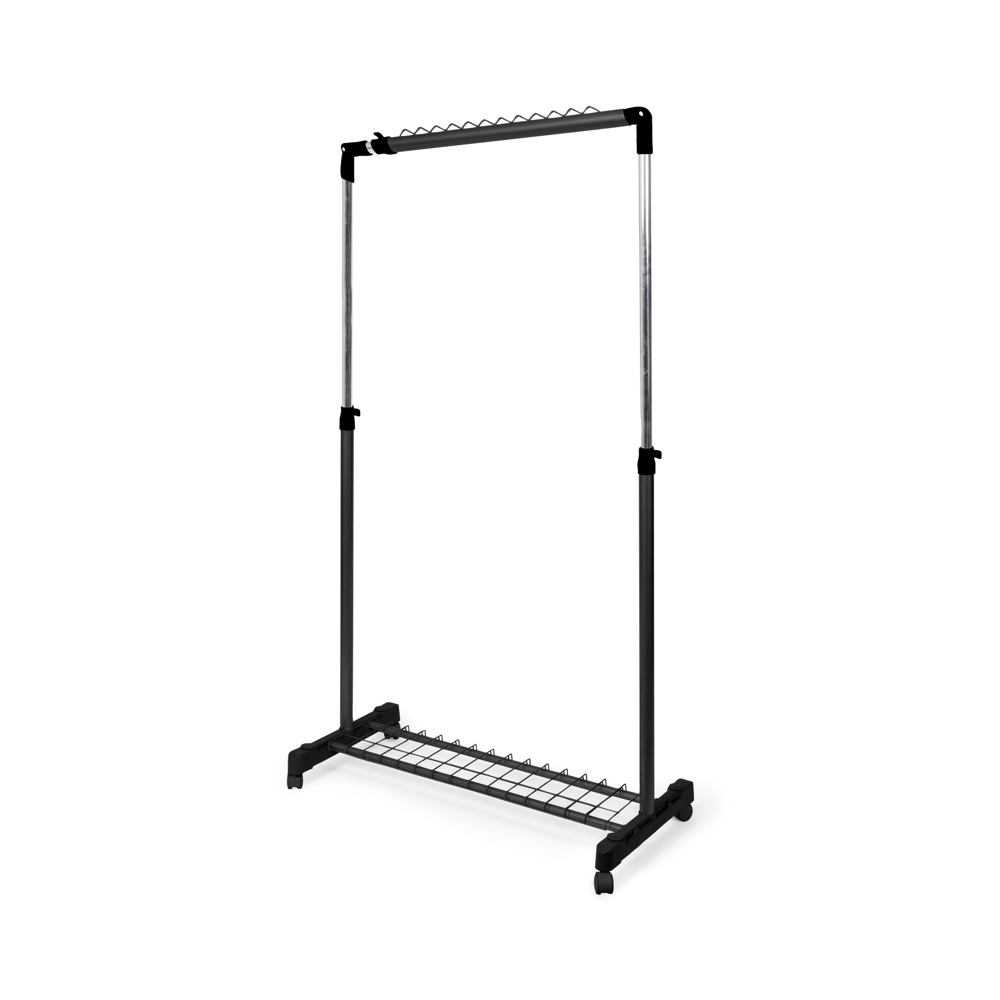Mobile clothing rack, Adjustable, UNDER STAIRS, 91,5 x 42 x H 102 - 170 cm, Black / Silver in the group Storage / Wardrobe storage / Garment covers at SmartaSaker.se (41382)