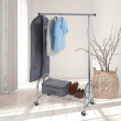 Mobile clothes rack with wheels, PROFI, 121 x 52 x H 185 cm, Silver Mobile clothes rack with wheels, PROFI, 121 x 52 x H 185 cm, Silver