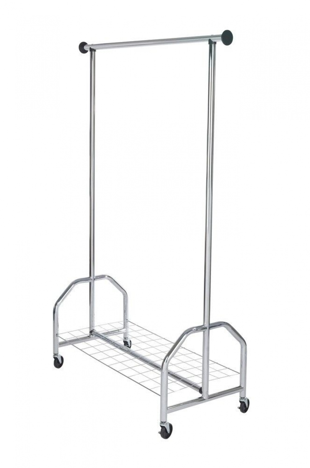 Mobile clothes rack with wheels, PROFI, 121 x 52 x H 185 cm, Silver in the group Storage / Bedroom storage / Clothes racks at SmartaSaker.se (41383)