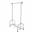 Mobile clothes rack with wheels, PROFI, 121 x 52 x H 185 cm, Silver Mobile clothes rack with wheels, PROFI, 121 x 52 x H 185 cm, Silver