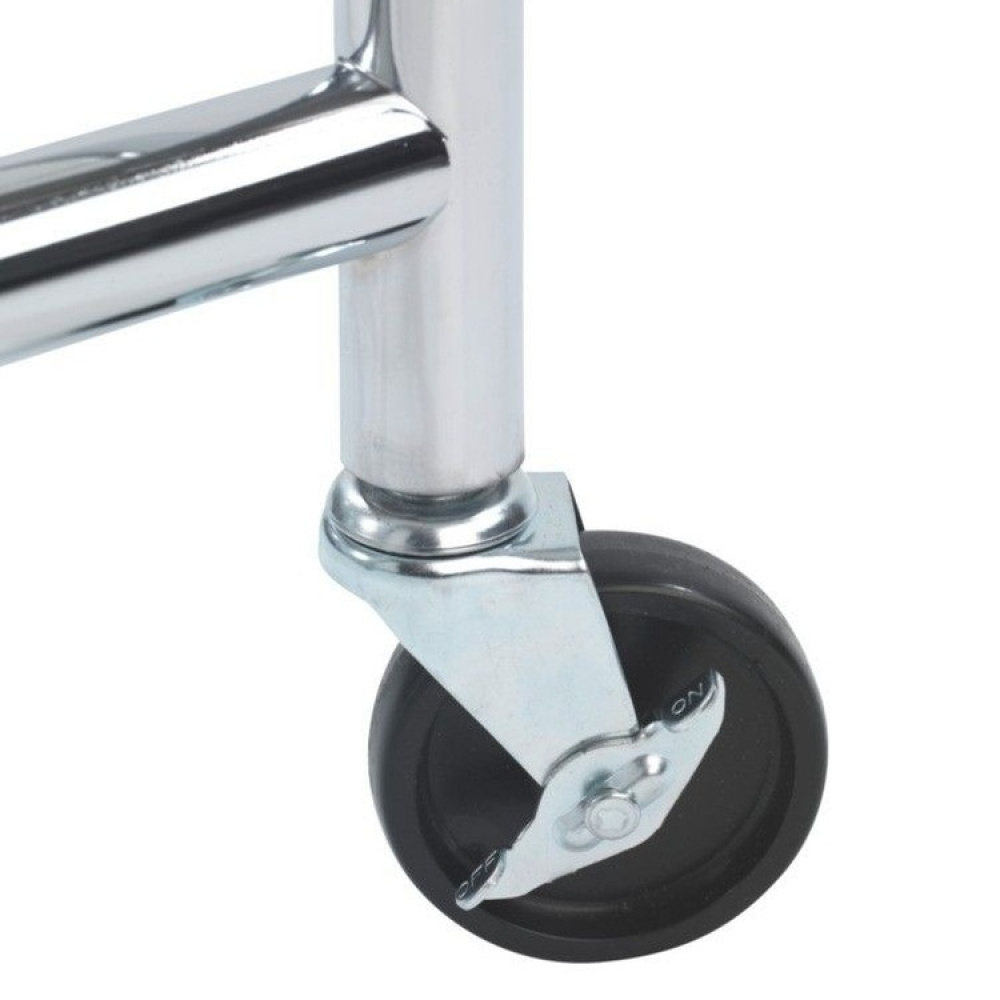 Mobile clothes rack with wheels, PROFI, 121 x 52 x H 185 cm, Silver in the group Storage / Bedroom storage / Clothes racks at SmartaSaker.se (41383)