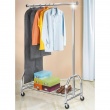 Mobile clothes rack with wheels, PROFI, 121 x 52 x H 185 cm, Silver Mobile clothes rack with wheels, PROFI, 121 x 52 x H 185 cm, Silver