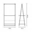 Clothing rack with Shelves, BRABANTIA LINN LARGE, 99,5 x 57 x H 190 cm