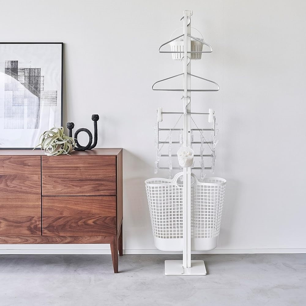 Klädställning, Platsbesparande, YAMAZAKI FOLDING INDOOR RACK, 175 x 25 x H 160 cm, Vit in the group Storage / Bedroom storage / Clothes racks at SmartaSaker.se (41387)