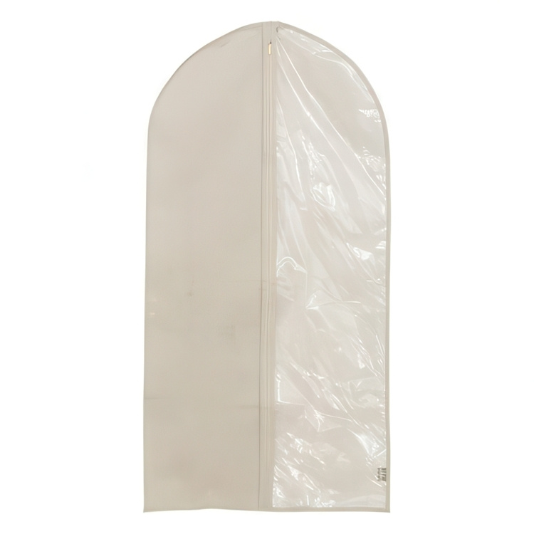 Garment bag, DRESSY CLOTHES COVER, 58 x H 115 cm, Beige /Transparent in the group Storage / Wardrobe storage / Garment covers at SmartaSaker.se (41400)
