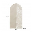 Garment bag, DRESSY CLOTHES COVER, 58 x H 115 cm, Beige /Transparent Garment bag, DRESSY CLOTHES COVER, 58 x H 115 cm, Beige /Transparent