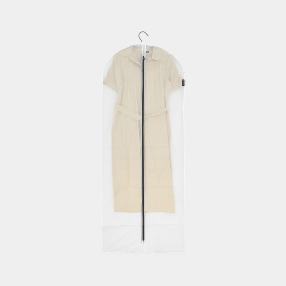 Clothes Cover, Extra Long, Set of 2, BRABANTIA - XL - 60 x H 150 cm, Transparent / Black in the group Storage / Wardrobe storage / Garment covers at SmartaSaker.se (41402)