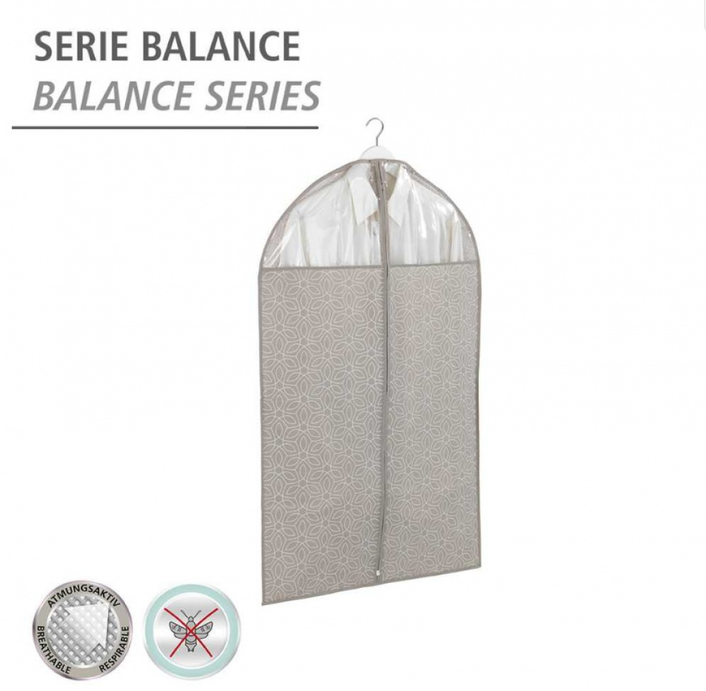 Dress cover / Garment bag, BALANCE, 60 x H 100, Taupe in the group Storage / Wardrobe storage / Garment covers at SmartaSaker.se (41406)