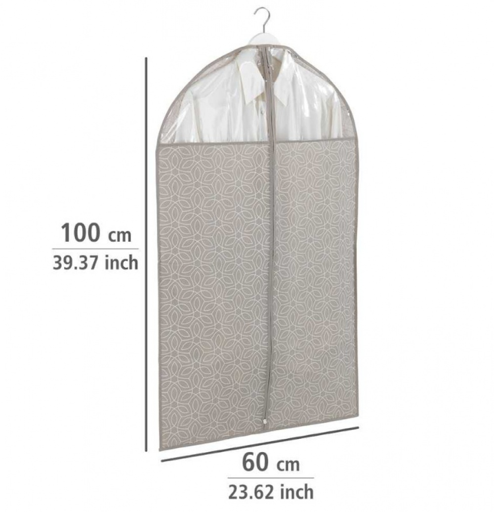 Dress cover / Garment bag, BALANCE, 60 x H 100, Taupe in the group Storage / Wardrobe storage / Garment covers at SmartaSaker.se (41406)