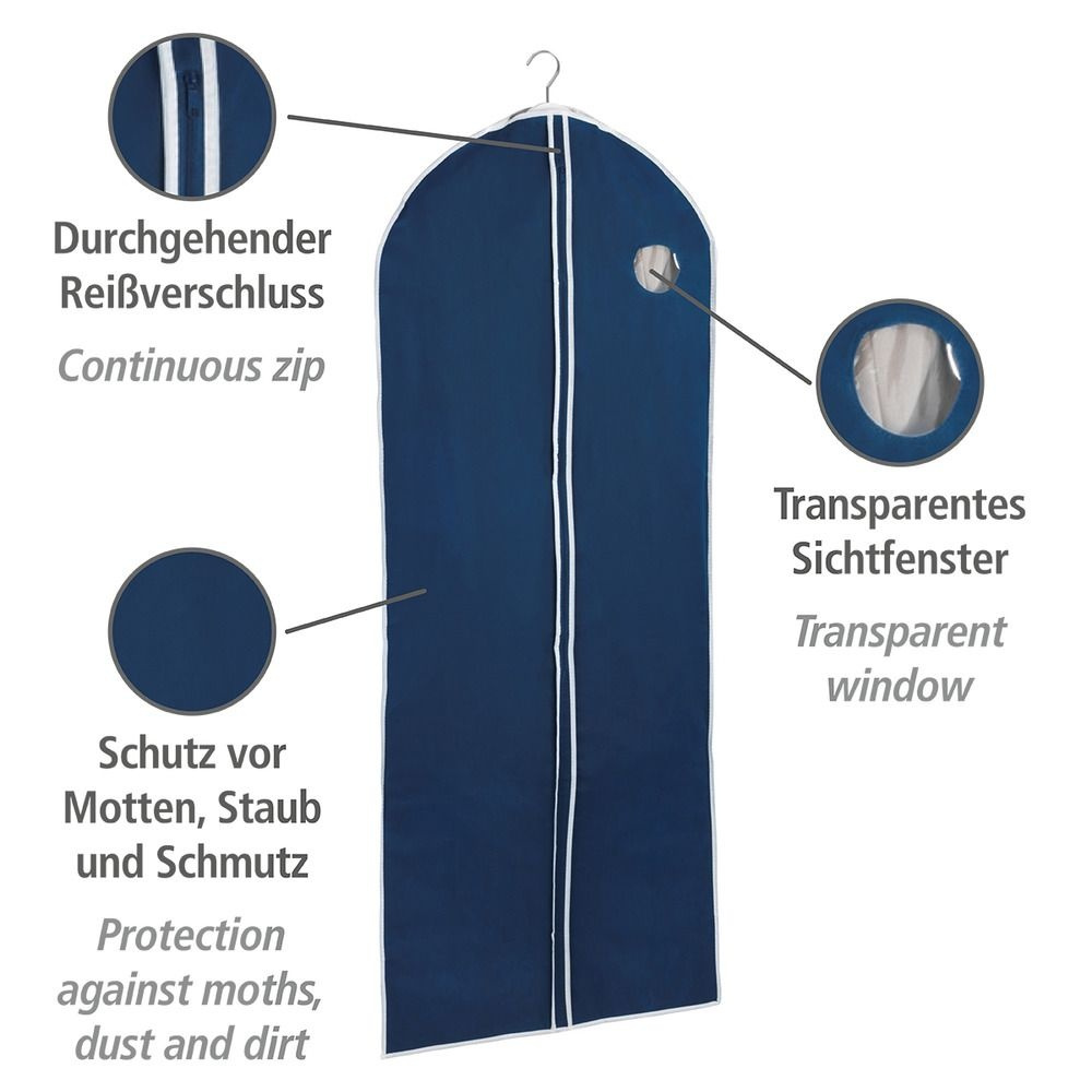 Garment bag, Extra Long, AIR, 60 x H 150 , Blue in the group Storage / Wardrobe storage / Garment covers at SmartaSaker.se (41408)