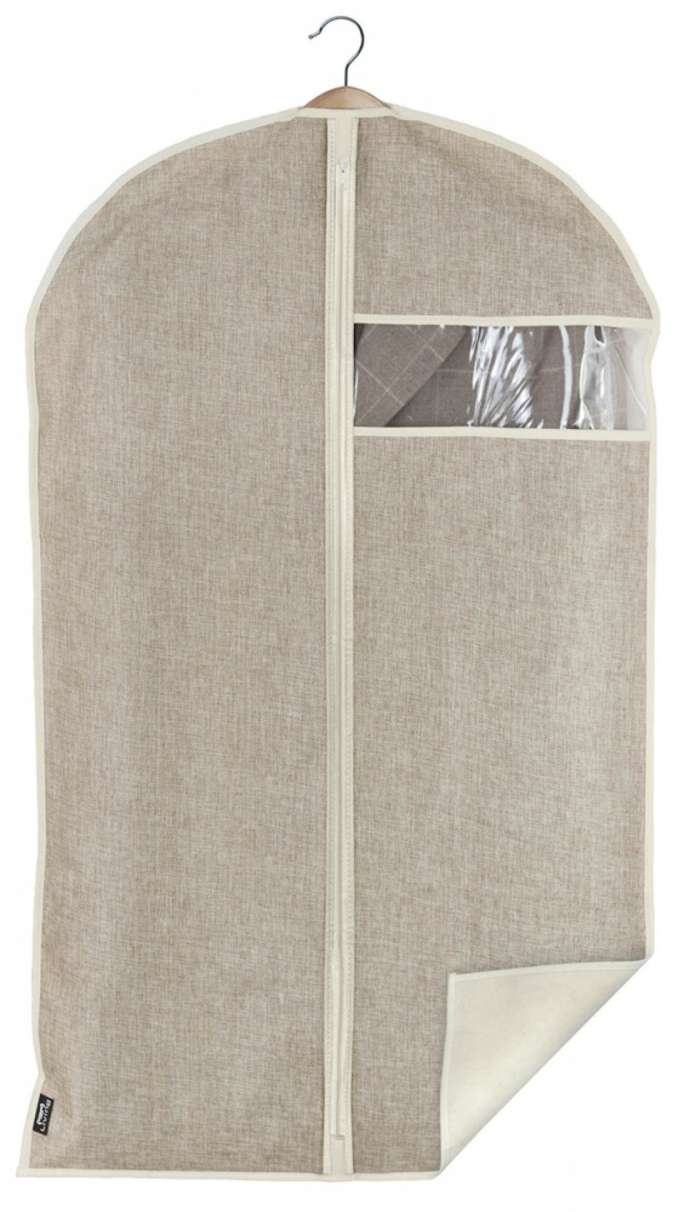Dress cover / Garment bag, Short, MAISON, 60 x H 100 cm, Sand in the group Storage / Wardrobe storage / Garment covers at SmartaSaker.se (41419)