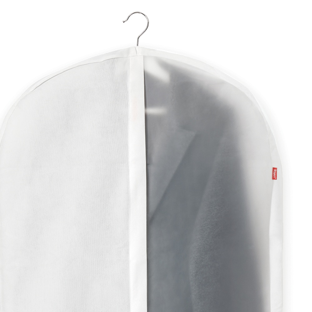 Dress cover / Garment bag, Short, NON WOVEN, 60 x 5 x H 100, Clear / White in the group Storage / Wardrobe storage / Garment covers at SmartaSaker.se (41421)
