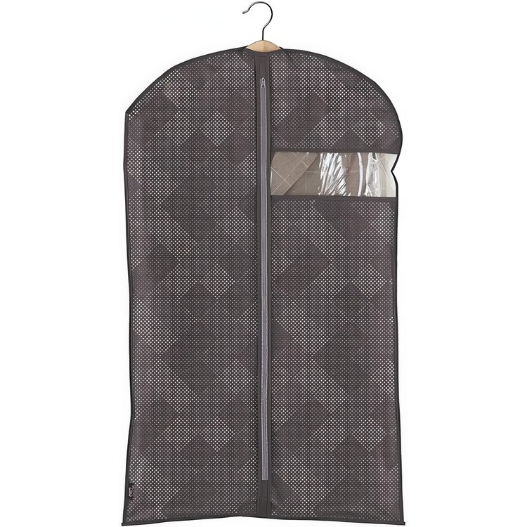 Dress cover / Garment bag, Short, PIXEL, 60 x H100 cm, Dark Grey in the group Storage / Wardrobe storage / Garment covers at SmartaSaker.se (41422)
