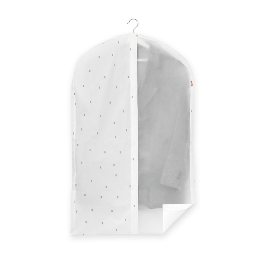 Dress cover / Garment bag, Short, RAIN, 60 x 5 x H 100 cm, Transparent / White in the group Storage / Wardrobe storage / Garment covers at SmartaSaker.se (41423)