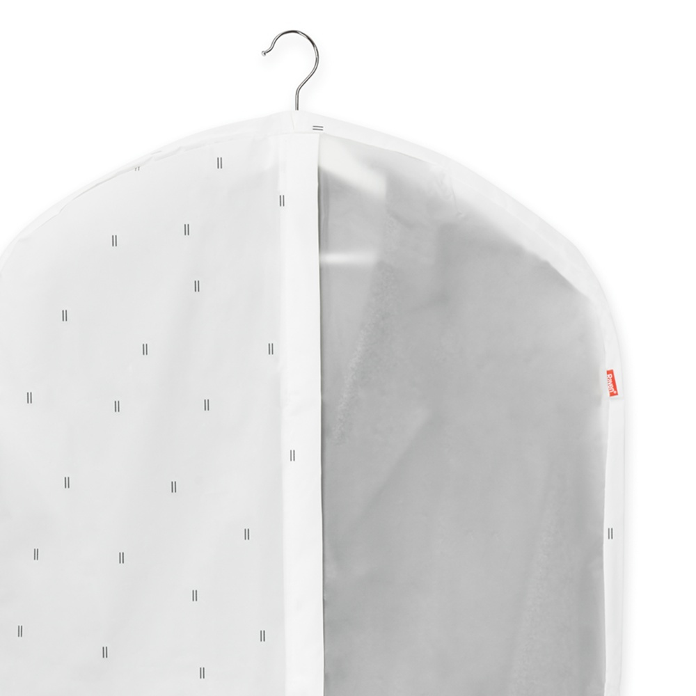 Dress cover / Garment bag, Short, RAIN, 60 x 5 x H 100 cm, Transparent / White in the group Storage / Wardrobe storage / Garment covers at SmartaSaker.se (41423)