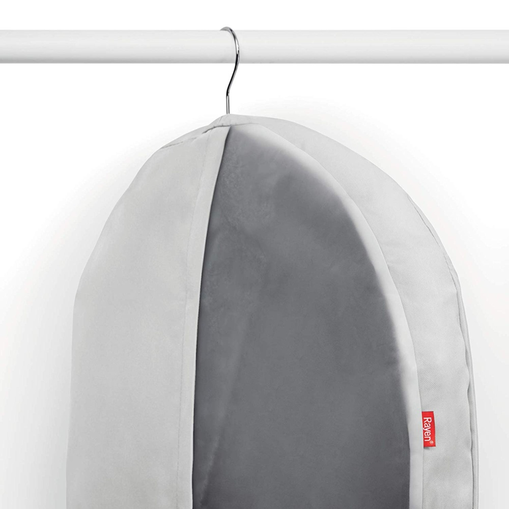 Dress cover / Garment bag, Short, RAYEN PREMIUM, 60 x 5 x H 100 cm, Light Grey in the group Storage / Wardrobe storage / Garment covers at SmartaSaker.se (41424)