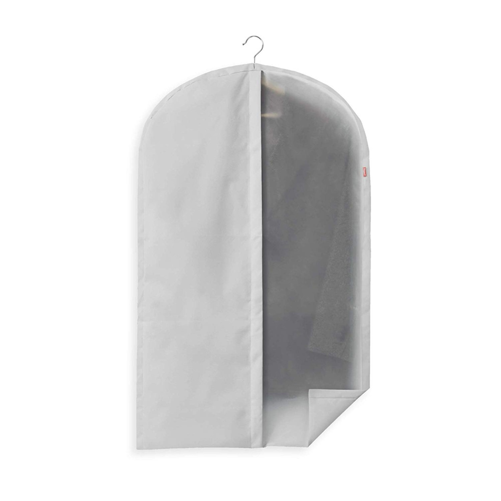 Dress cover / Garment bag, Short, RAYEN PREMIUM, 60 x 5 x H 100 cm, Light Grey in the group Storage / Wardrobe storage / Garment covers at SmartaSaker.se (41424)