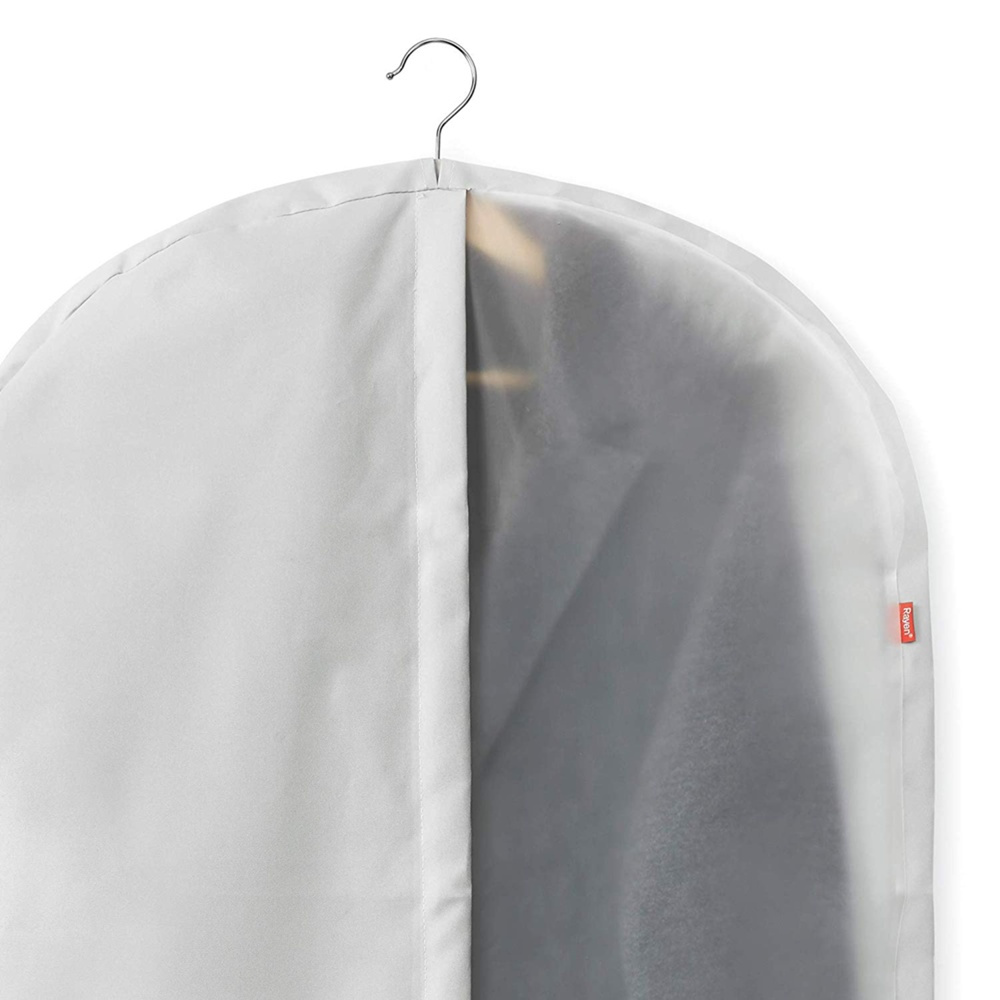 Dress cover / Garment bag, Short, RAYEN PREMIUM, 60 x 5 x H 100 cm, Light Grey in the group Storage / Wardrobe storage / Garment covers at SmartaSaker.se (41424)