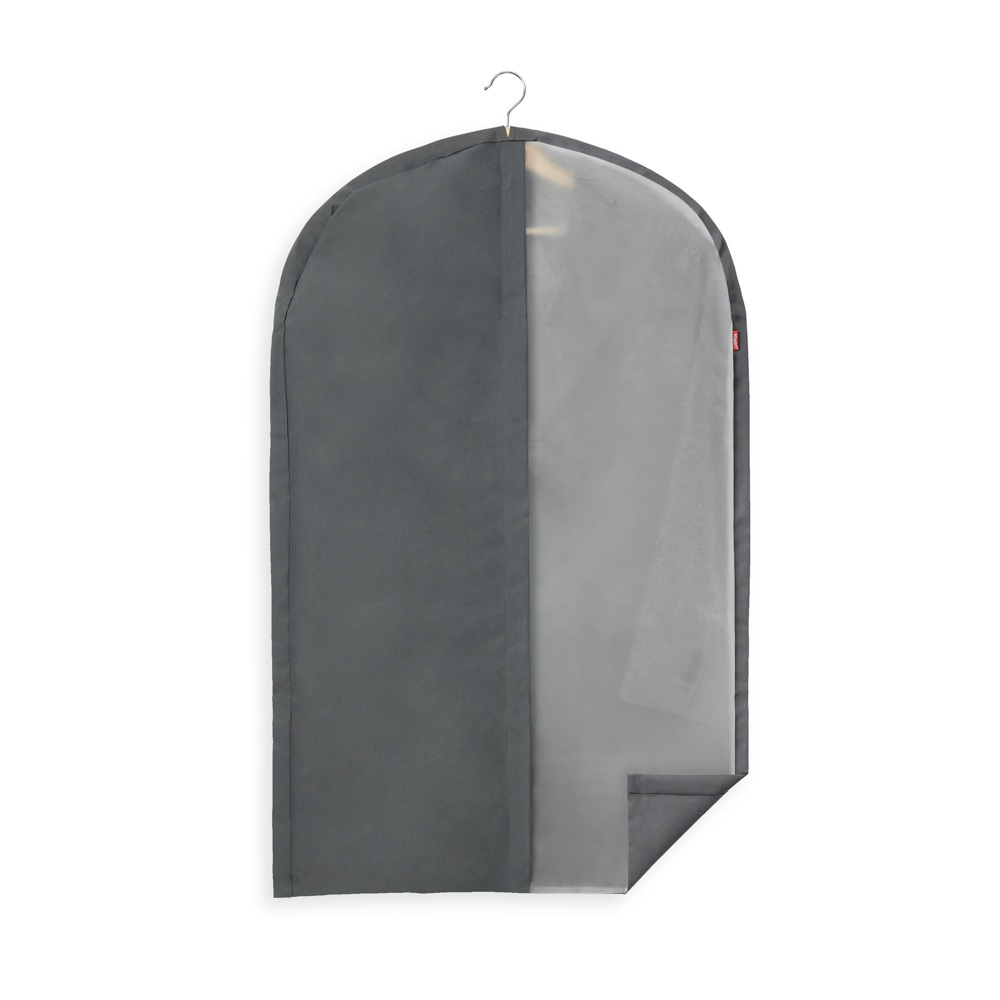 Dress cover / Garment bag, Short, RAYEN PREMIUM, 60 x 5 x H 100 cm, Dark Grey in the group Storage / Wardrobe storage / Garment covers at SmartaSaker.se (41425)