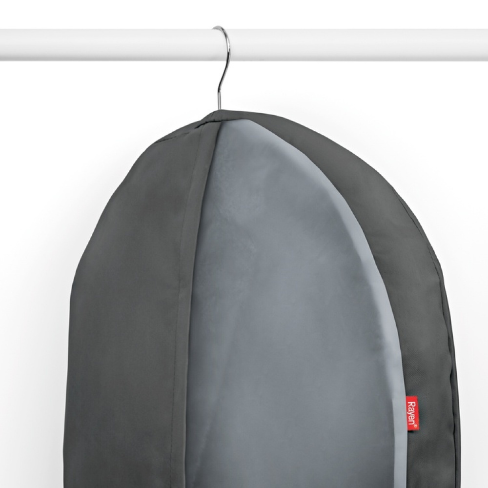 Dress cover / Garment bag, Short, RAYEN PREMIUM, 60 x 5 x H 100 cm, Dark Grey in the group Storage / Wardrobe storage / Garment covers at SmartaSaker.se (41425)