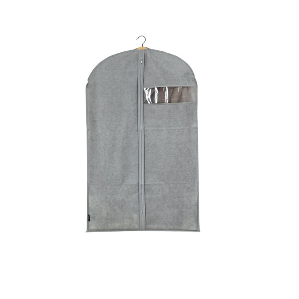 Dress cover / Garment bag, Short, STONE GREY, 60 x H100 cm, Grey in the group Storage / Wardrobe storage / Garment covers at SmartaSaker.se (41427)