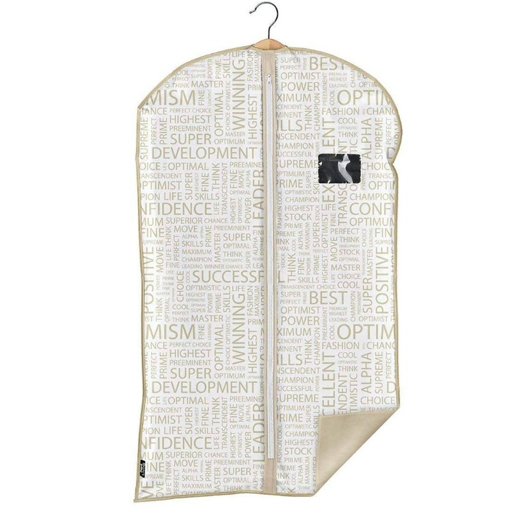 Dress cover / Garment bag, Short, URBAN GOLD, 60 x H 100 cm, White / Beige in the group Storage / Wardrobe storage / Garment covers at SmartaSaker.se (41432)