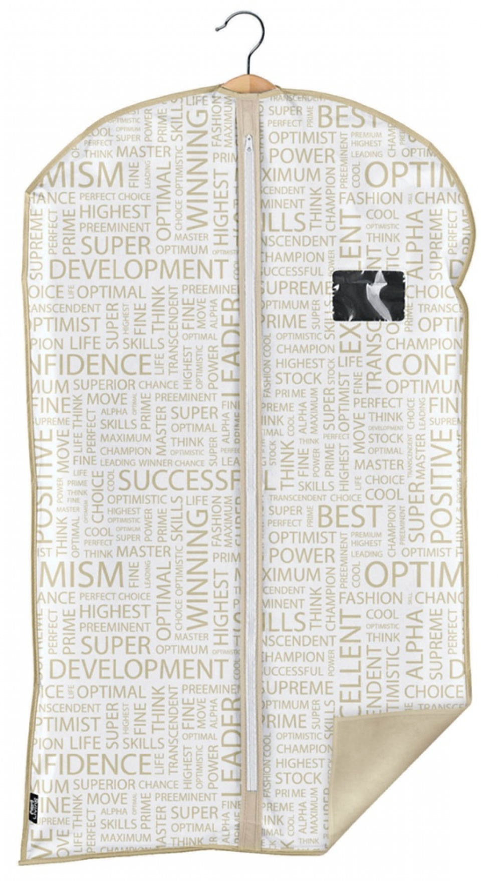 Dress cover / Garment bag, Short, URBAN GOLD, 60 x H 100 cm, White / Beige in the group Storage / Wardrobe storage / Garment covers at SmartaSaker.se (41432)