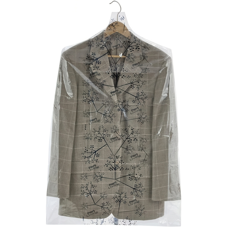 Garment bag, short, transparent plastic, Set of 4, Lavender scented, LIVING, 65 x H95 cm, Clear in the group Storage at SmartaSaker.se (41435)