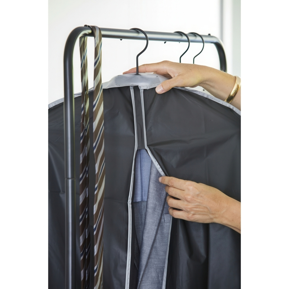 Clothes Cover, Long, URBAN BLACK, 60 x H 137 cm, Black in the group Storage / Wardrobe storage / Garment covers at SmartaSaker.se (41437)