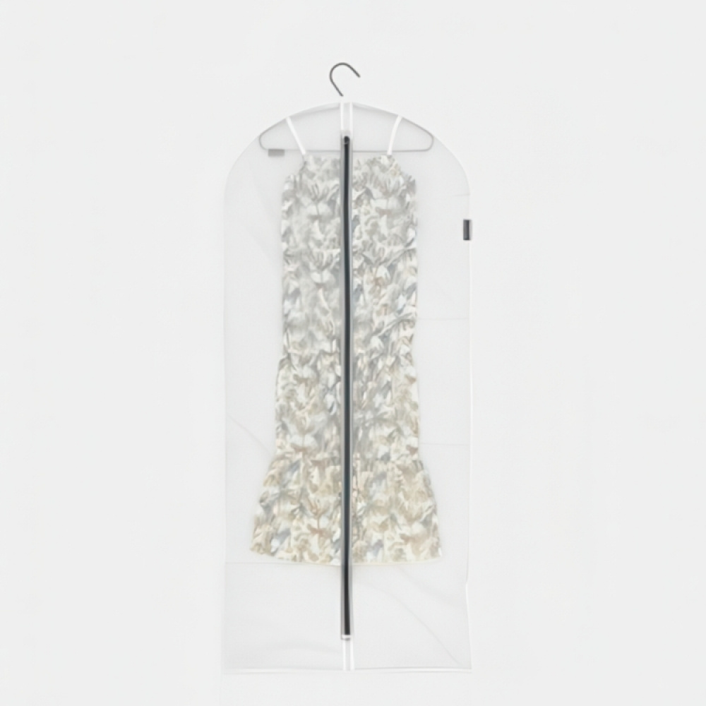 Clothes Cover, Long, Set of 2, BRABANTIA - LARGE - 60 x 135 cm, Transparent / Black in the group Storage / Wardrobe storage / Garment covers at SmartaSaker.se (41449)