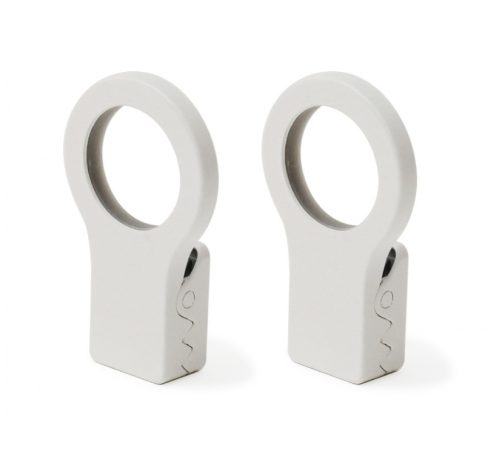 Towel clips, Set of 2, LOOP TOWEL HANGER, Bosign, 3 x 1 x H 5 cm, White in the group Storage / Bathroom storage at SmartaSaker.se (41452)
