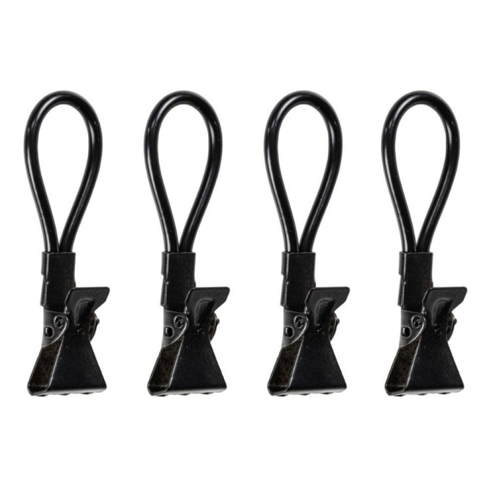 Towel clips, Set of 4, CLAMPING EYLETS, Black in the group Storage / Bathroom storage at SmartaSaker.se (41453)
