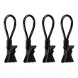 Towel clips, Set of 4, CLAMPING EYLETS, Black