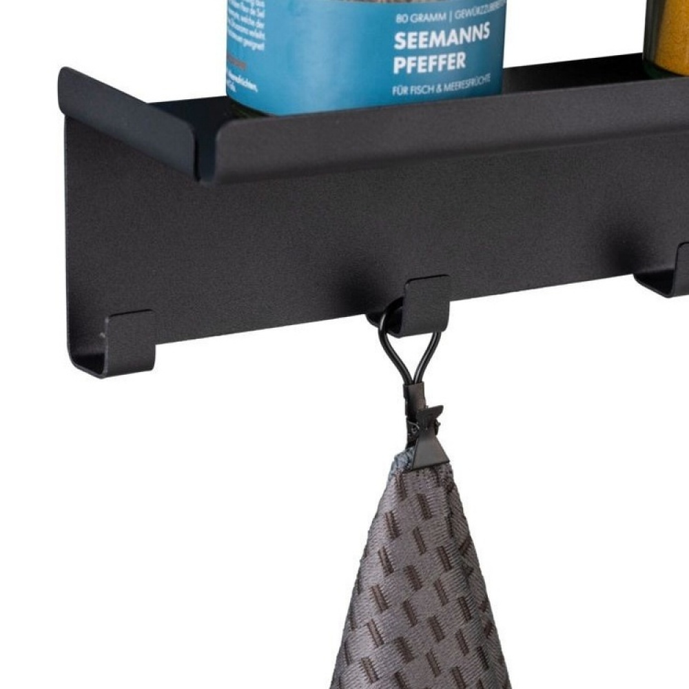 Towel clips, Set of 4, CLAMPING EYLETS, Black in the group Storage / Bathroom storage at SmartaSaker.se (41453)