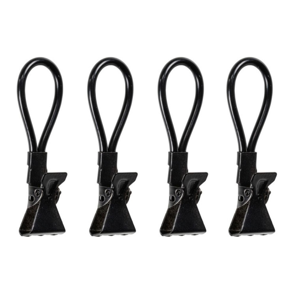 Towel clips, Set of 4, CLAMPING EYLETS, Black in the group Storage / Bathroom storage at SmartaSaker.se (41453)