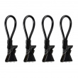 Towel clips, Set of 4, CLAMPING EYLETS, Black