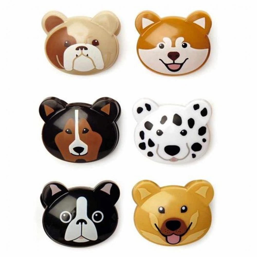 Clamps, Set of 6, DOGGIE BAG CLIPS, Kikkerland, Mix in the group Storage / Kitchen storage at SmartaSaker.se (41456)