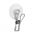 Multi Purpose Clips / Clamps, 4 pcs, SUCTION CLIPS, Silver