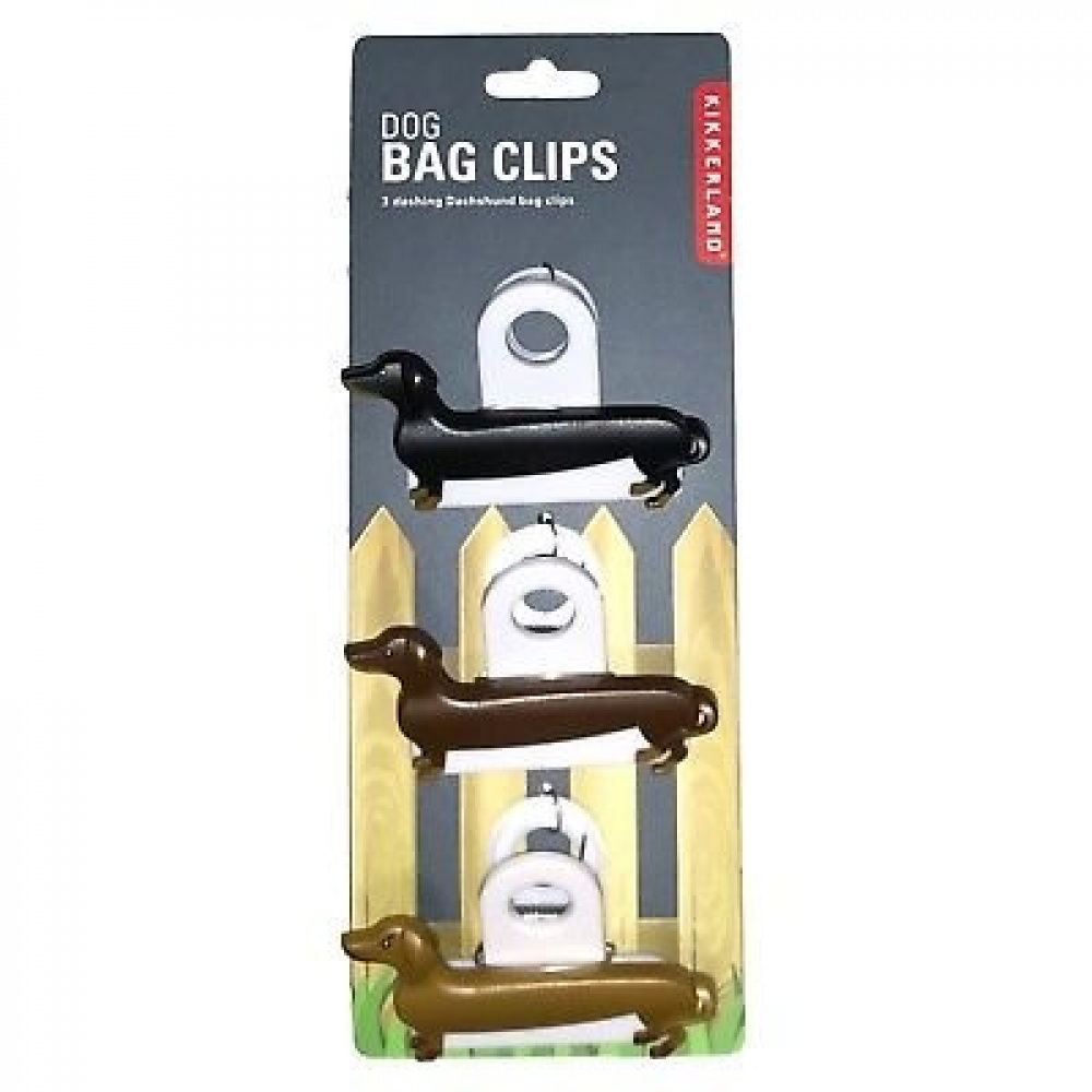 Clamps, Dachshund, DOG BAG CLIPS, 3 pieces, Kikkerland, Assorted in the group Storage / Kitchen storage at SmartaSaker.se (41459)