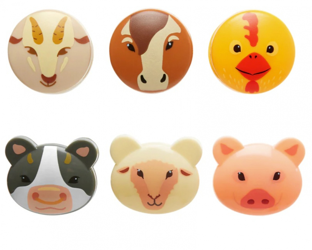 Clamps, Set of 6, FARM ANIMAL BAG CLIPS, Kikkerland, Mix in the group Storage / Kitchen storage at SmartaSaker.se (41460)